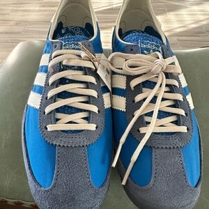 Adidas SL 72 OG, Nylon & Suede Vibrant Blue,Gray Sneaks, Women’s 8 1/2, Men’s 7